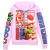 Toad Super Mario Streetwear Otaku Cosplay Anime Zip Hoodie