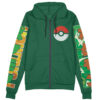 Torterra Pokemon Streetwear Otaku Cosplay Anime Zip Hoodie