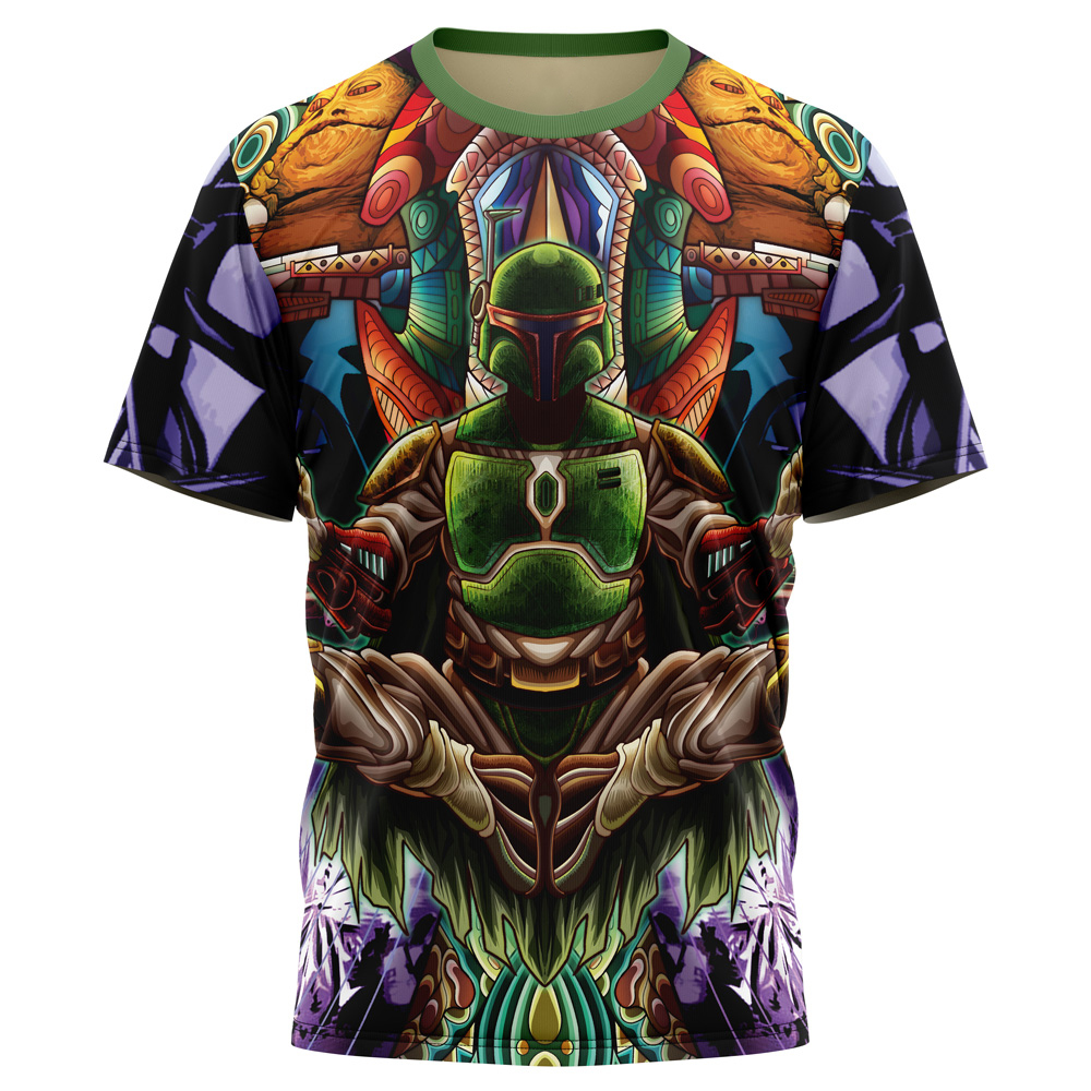 Hooktab Trippy Boba Fett Star Wars Anime T-Shirt