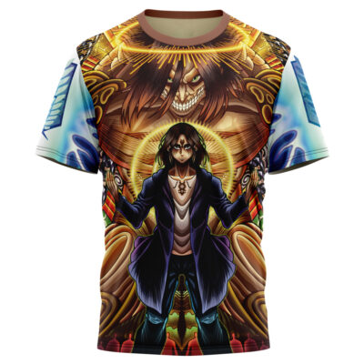 Hooktab Trippy Eren Yeager Timeskip Attack on Titan Anime T-Shirt
