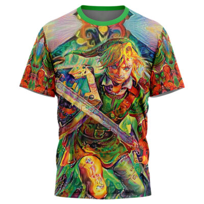 Hooktab Trippy Link Legend of Zelda Anime T-Shirt
