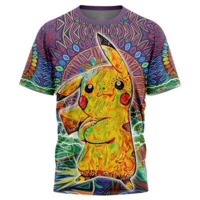 Hooktab Trippy Pikachu Pokemon Shirt Anime T-Shirt