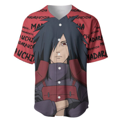 Style Manga Madara Uchiha Baseball Jersey Naruto Baseball Jersey Anime Baseball Jersey