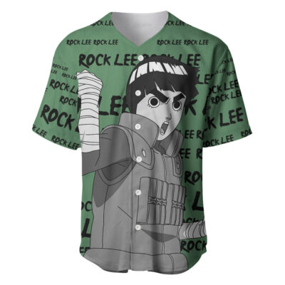 Style Manga Rock Lee Baseball Jersey Naruto Baseball Jersey Anime Baseball Jersey