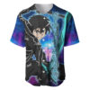 Galaxy Style Kirito Baseball Jersey Sword Art Online Baseball Jersey Anime Baseball Jersey