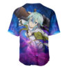 Galaxy Style Sinon Baseball Jersey Sword Art Online Baseball Jersey Anime Baseball Jersey