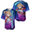 Galaxy Style Silica Baseball Jersey Sword Art Online Baseball Jersey Anime Baseball Jersey