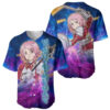 Galaxy Style Shinozaki Rika Lisbeth Baseball Jersey Sword Art Online Baseball Jersey Anime Baseball Jersey