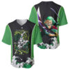 Roronoa Zoro Baseball Jersey One Piece Baseball Jersey Anime Baseball Jersey