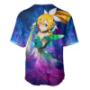 Galaxy Style Leafa Baseball Jersey Sword Art Online Baseball Jersey Anime Baseball Jersey