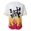 Funny Style Rengoku Baseball Jersey Demon Slayer Baseball Jersey Anime Baseball Jersey