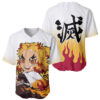 Funny Style Rengoku Baseball Jersey Demon Slayer Baseball Jersey Anime Baseball Jersey