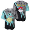 Manga Squirtle Baseball Jersey Pokemon Baseball Jersey Anime Baseball Jersey