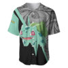 Manga Bulbasaur Baseball Jersey Pokemon Baseball Jersey Anime Baseball Jersey