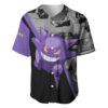 Manga Gengar Baseball Jersey Pokemon Baseball Jersey Anime Baseball Jersey