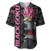 Mix Text Pattern Abstract Style Black Goku Baseball Jersey Dragon Ball Z Baseball Jersey Anime Baseball Jersey