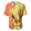 Flareon Baseball Jersey Pokemon Baseball Jersey Anime Baseball Jersey