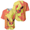 Flareon Baseball Jersey Pokemon Baseball Jersey Anime Baseball Jersey