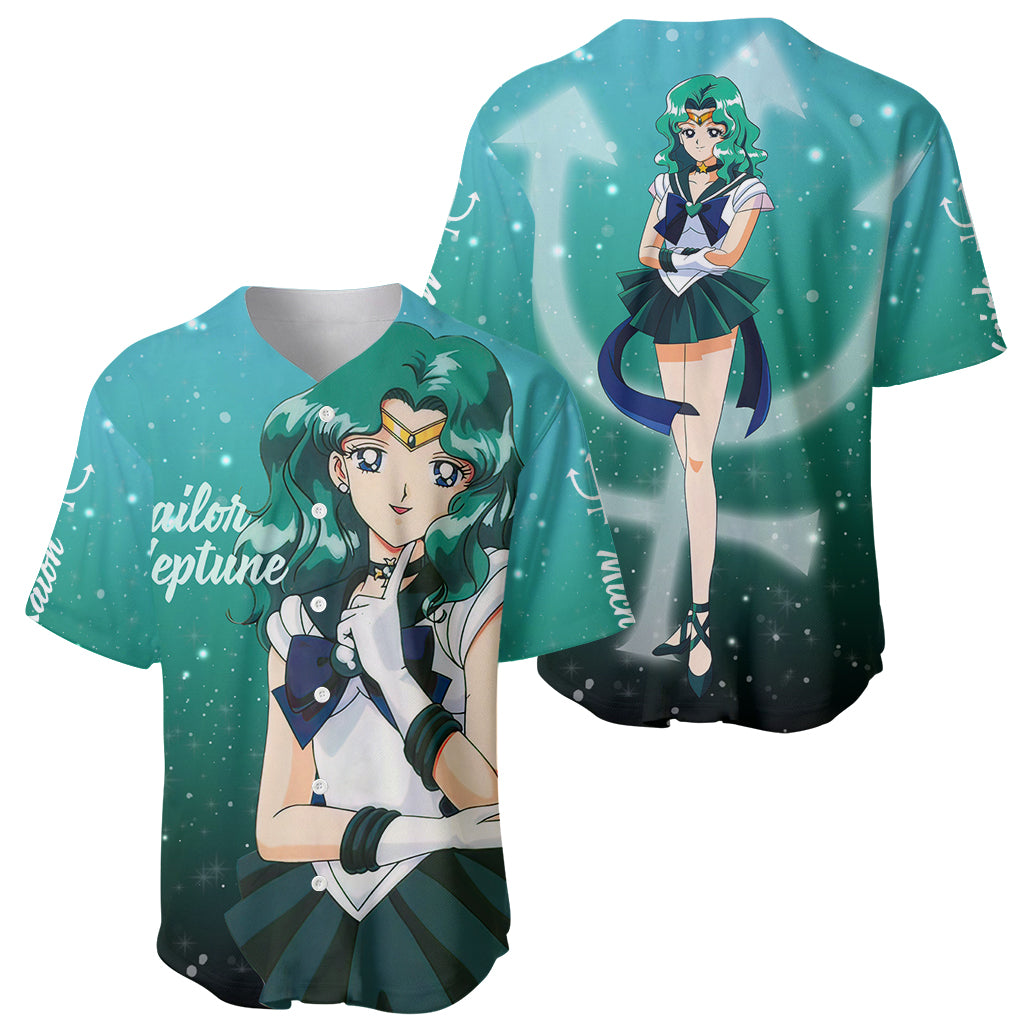 Sailor Neptune Michiru Kaioh Baseball Jersey Sailor Moon Baseball ...