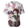 Tanjiro and Kanao Baseball Jersey Demon Slayer Baseball Jersey Anime Baseball Jersey