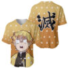 Funny Style Kimetsu Zenitsu Baseball Jersey Demon Slayer Baseball Jersey Anime Baseball Jersey