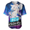 Galaxy Style Shirakami Fubuki Baseball Jersey Anime Baseball Jersey