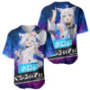 Galaxy Style Shirakami Fubuki Baseball Jersey Anime Baseball Jersey