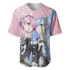 Rem & Ram Baseball Jersey Re:Zero Baseball Jersey Anime Baseball Jersey