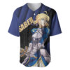 Saber Baseball Jersey Fate/Stay Night: Unlimited Blade Works Baseball Jersey Anime Baseball Jersey