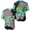 Grunge Bulbasaur Baseball Jersey Pokemon Baseball Jersey Anime Baseball Jersey