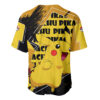 Grunge Pikachu Baseball Jersey Pokemon Baseball Jersey Anime Baseball Jersey