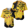 Grunge Pikachu Baseball Jersey Pokemon Baseball Jersey Anime Baseball Jersey