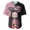 Nezuko Kamado Baseball Jersey Demon Slayer Baseball Jersey Anime Baseball Jersey