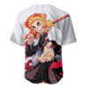 Kyojuro Rengoku Baseball Jersey Demon Slayer Baseball Jersey Anime Baseball Jersey