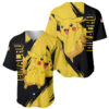 Pikachu Baseball Jersey Pokemon Baseball Jersey Anime Baseball Jersey