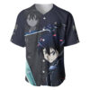 Kirito Baseball Jersey Sword Art Online Baseball Jersey Anime Baseball Jersey