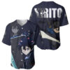 Kirito Baseball Jersey Sword Art Online Baseball Jersey Anime Baseball Jersey