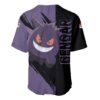 Gengar Baseball Jersey Pokemon Baseball Jersey Anime Baseball Jersey