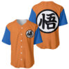 Goku Kanji Symbol Baseball Jersey Dragon Ball Z Baseball Jersey Anime Baseball Jersey