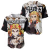 Kyojuro Rengoku Baseball Jersey Demon Slayer Baseball Jersey Anime Baseball Jersey