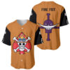 Portgas D Ace Baseball Jersey One Piece Baseball Jersey Anime Baseball Jersey