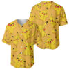 Pikachu Baseball Jersey Pokemon Baseball Jersey Anime Baseball Jersey