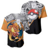 Mix Manga Charizard Baseball Jersey Pokemon Baseball Jersey Anime Baseball Jersey