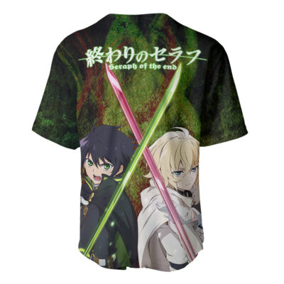 Crossed Blades Baseball Jersey Seraph of the End Baseball Jersey Anime Baseball Jersey