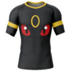 Hooktab Umbreon face Pokemon Short Sleeve Rash Guard Compression Shirt Cosplay Anime Gym Shirt