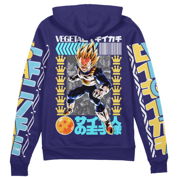 Vegeta V2 Dragon Ball Streetwear Otaku Cosplay Anime Zip Hoodie