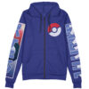 Water Type Pokemon Streetwear Otaku Cosplay Anime Zip Hoodie