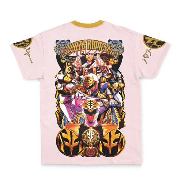 Hooktab White Ranger Mighty Morphin Power Rangers Streetwear Anime T-Shirt