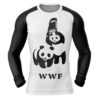 Hooktab WWF Wrestling Pandas Long Sleeve Rash Guard Compression Cosplay Anime Gym Shirt