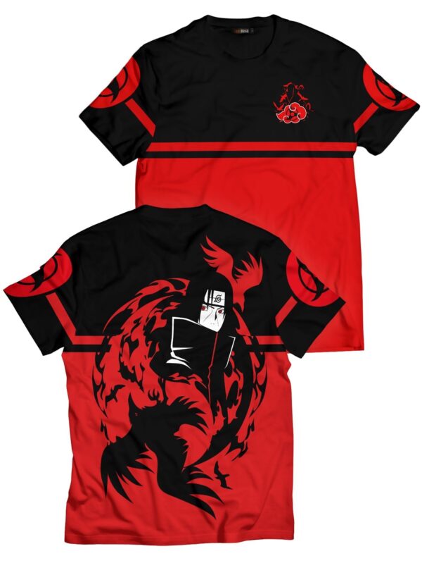 Yin Yang Itachi Crow Naruto Anime Unisex T-Shirt